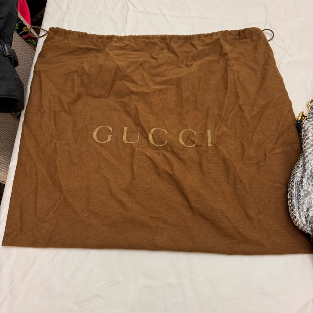 Gucci Authentic Vintage Large Python Hysteria Hob… - image 6